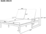 Outdoor Double Lounge Chair with 5-Position Adjustable Backrest for Each Seat - Photo 2