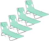 Ostrich Chaise Lounge Outdoor Portable Folding 4-Position Recliner Chair for Beach, Patio, Camp - Photo 1