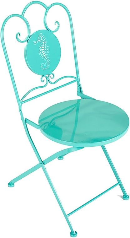 The Lakeside Collection Foldable Metal Icon Tables or Chairs - Seahorse Chair