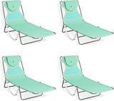 Ostrich Chaise Lounge Outdoor Lightweight Folding Adjustable Reclining Beach Chair for Tanning Pool Lake Patio Lawn - Photo 1
