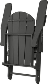 WestinTrends Malibu Folding Adjustable Adirondack Chair with Retractable Ottoman and Cup Holder (Set of 2), Gray - Photo 5