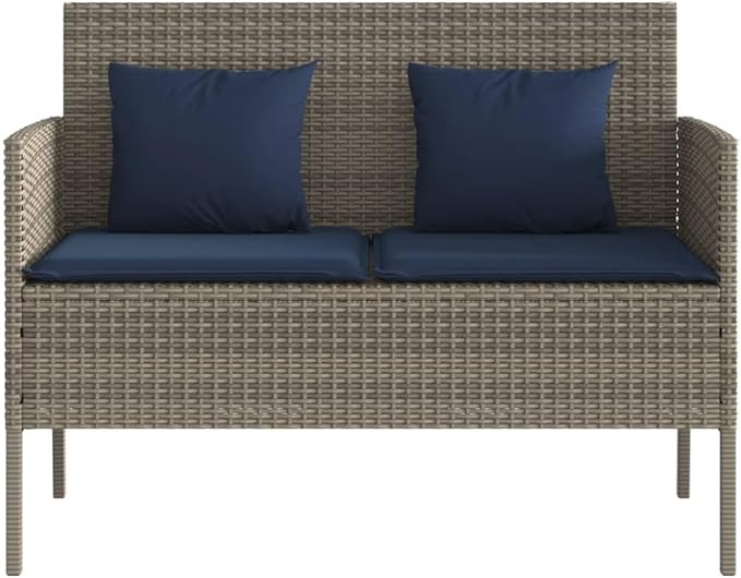 Garden Bench Grey, Navy Blue Outdoor Benches Outdoor Furniture for Courtyard