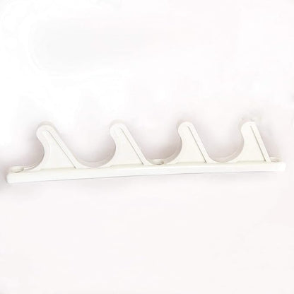 KOMORAX 4 pcs 4 Position Nylon Adjustment Brackets for Patio Outdoor Lawn Yard Furniture or Chaise Lounges, Replacement, Back Support, Back-Height Multi Position Adjuster 9 1/2" L x 1/2" W (White)