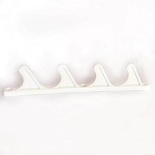 KOMORAX 4 pcs 4 Position Nylon Adjustment Brackets for Patio Outdoor Lawn Yard Furniture or Chaise Lounges, Replacement, Back Support, Back-Height Multi Position Adjuster 9 1/2" L x 1/2" W (White)