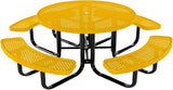 COATEDOUTDOORFURNITURE Heavy-Duty Portable Outdoor Kids Table with Umbrella Hole, Punched Steel Kids Picnic Table - Photo 1