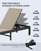 Aluminum Lounge Chairs Outdoor Chaise Furniture - Photo 6