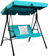 Tangkula 2 Person Porch Swing, Outdoor Swing with Removable Cushions, Solid Steel Structure - Photo 9
