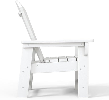 WestinTrends Malibu Kids Outdoor Adirondack Plastic Patio Chair (Set of 2), White