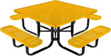 COATEDOUTDOORFURNITURE Heavy-Duty Portable Outdoor Kids Table with Umbrella Hole, Punched Steel Kids Picnic Table - Photo 1