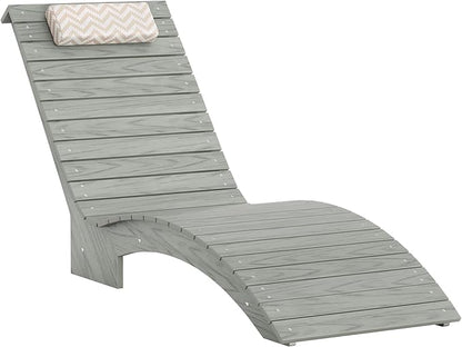 Pool Lounge Chairs Outdoor Set of 4，HDPS Long Pool Chairs for in Pools, Weighted All Weather Tanning Chair with Headrest，Chaise Lounge for Outside Beach Patio Sun Bathing Hotel, Gray