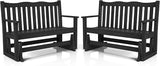 Stoog Outdoor Glider Benches Set of 2, All-Weather Patio Glider with 800 lbs Weight Capacity, Low Maintenance, for Porch - Photo 1