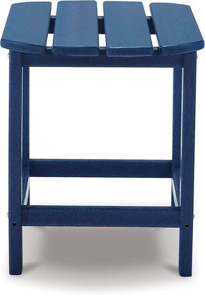 Signature Design by Ashley Outdoor Sundown Treasure HDPE End Table, Blue