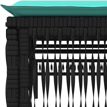 Black PE Rattan Patio Sun Lounger with Adjustable Backrest and Removable Cushion Cover, Modern Outdoor Furniture for Garden Balcony Terrace, 5-Position Recliner