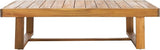 SAFAVIEH Outdoor Collection Duncan Natural Brown Slatted Top Solid Wood Coffee Table - Photo 1
