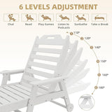 Mdeam 6-Position Lounge Chair Outdoor, 22" W Oversized Sun Tanning Chair, 500LBS Capacity - Photo 3