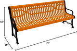 COATEDOUTDOORFURNITURE Coated Outdoor Furniture Heavy-Duty Outdoor Bench Thermoplastic Coated, Slated Steel - Photo 2