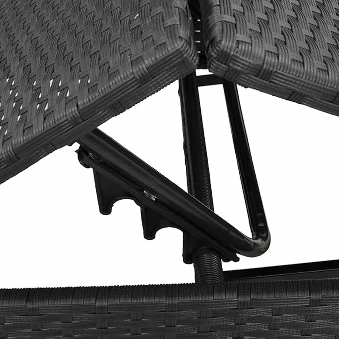 Patio Sun Lounger Outdoor Adjustable Recliner Chair with Armrests - Photo 7