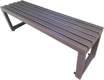 Outdoor Metal Garden Bench - Weatherproof Park Bench for Lawn, Patio, and Yard - Supports up to 800 Pounds, 47 Inch Length