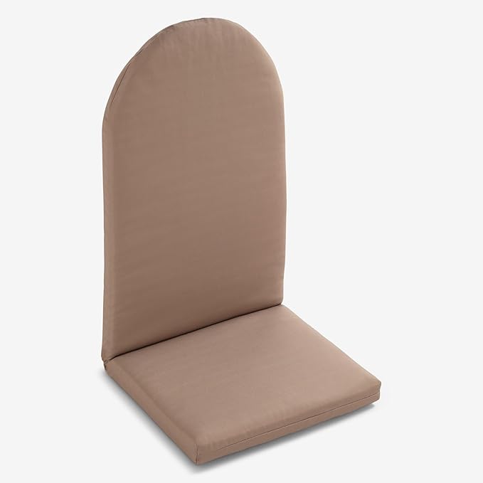 BrylaneHome Adirondack Chair Cushion - 44" L x 18" W x 2" H - Patio & Outdoor - Water, Stain & Fade Resistant - Khaki - Photo 1