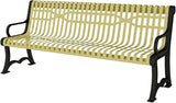 COATEDOUTDOORFURNITURE Coated Outdoor Furniture Heavy-Duty Outdoor Bench Thermoplastic Coated, Slatted Steel - Photo 1