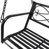 Double Metal Hanging Porch Patio Swing Chair Bench - Photo 7