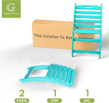 GREENVINES Folding-Xavier-Chair | Wave | Portable Adirondack-Chairs | HDPE Plastic | All Weather Fire-Pit Chair | Aqua - Photo 7