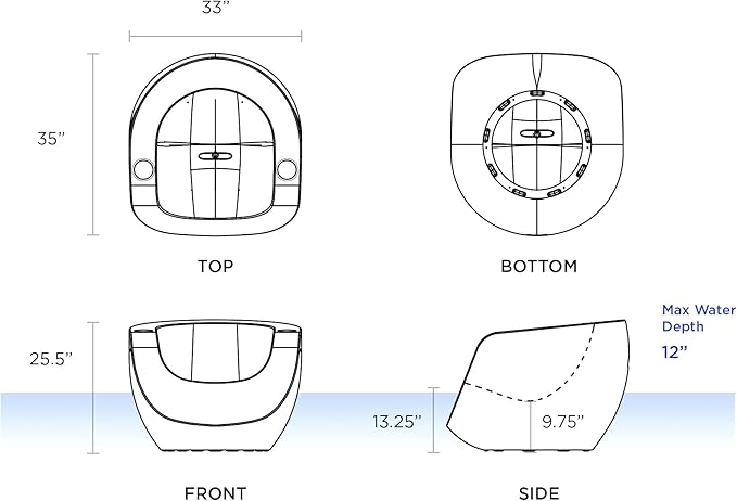 Tenjam Moon Chair in Pool Lounge Chairs for Sun Shelf Set of Two - Photo 2