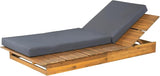 Christopher Knight Home Bard Patio Chaise Lounge Chair Outdoor, Acacia Wood Poolside Sun Lounger with 4-Thick Cushion - Photo 9