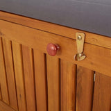 Solid Acacia Wood Storage Bench with Cushion, Large Rectangular Outdoor Patio Furniture for Seating and Hidden Storage - Photo 8