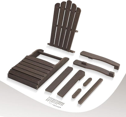 Folding Adirondack Chair, HDPE Adirondack Chairs, All-Weather Resistant Lawn Chairs,Patio Firepit Chairs for Garden