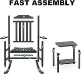 5 Piece Outdoor Rocking Bistro Set, Rocking Chairs Outdoor Furniture - Photo 8
