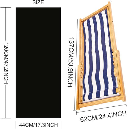 TBACW Chair Replacement Canvas, Beige, 47.24x17.32in, 220lbs Capacity-Only Cloth for Patio Lounge Beach Reclining Sling Chair