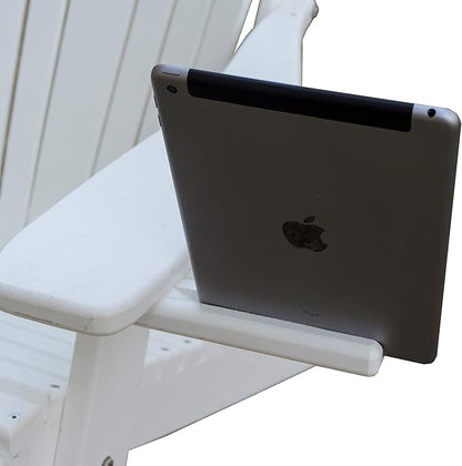 Furniture Barn USA Poly Folding Adirondack Chair with Smart Phone Holder, Walnut