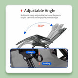 PayLessHere Set of 2 Folding Lounge Chair Adjustable Zero Gravity Chair Beach Chair Textilene Lawn Patio Chair with - Photo 4