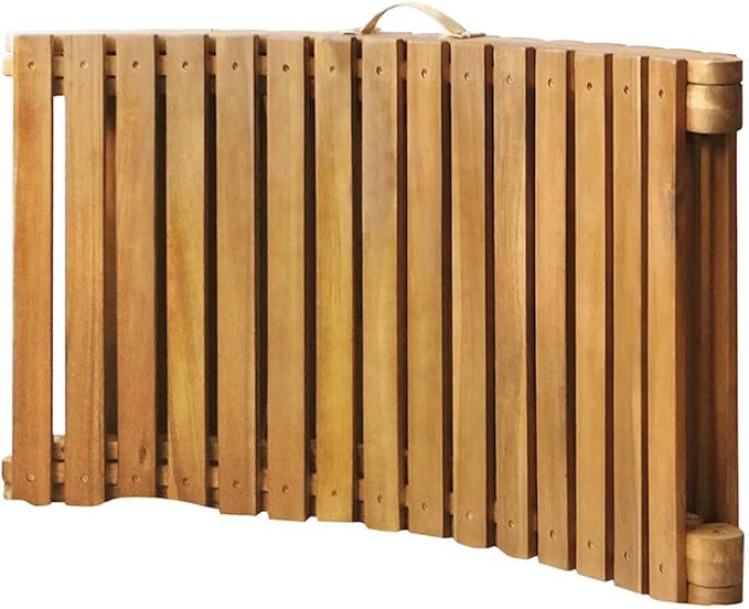 Foldable Sun Lounger Chair for Outdoor, Solid Acacia Wood Poolside Patio Furniture with Adjustable Backrest - Photo 4