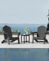 Folding Adirondack Chair, HDPE Adirondack Chair with 2 Cup-Holders, Outdoor Fire Pit Chairs for Poolside, Garden, Patio - Photo 2