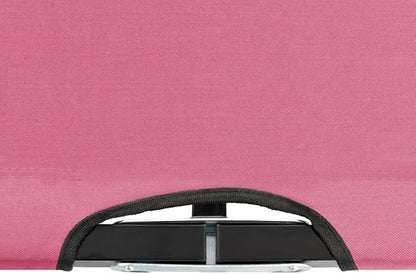 Double Folding Sun Lounger Pink 600D Polyester Steel Frame 76.4 x 48.8 x 17.3 in Holds 529 lbs Outdoor Chaise for Garden Patio Poolside Beach