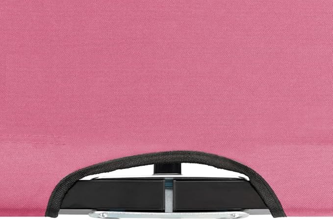 Pink Folding Sun Lounger for Two, 600D Polyester with PE Coating, Powder-Coated Steel Frame, Outdoor Chaise Lounge Chair for Patio, Poolside, Beach, Garden, Supports 529 lbs