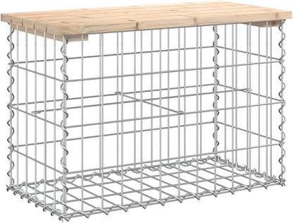 Solid Pine Wood Garden Bench for Outdoor Patio and Balcony, Compact Rustic Design with Natural Untreated Finish, Durable Seating for Two Adults
