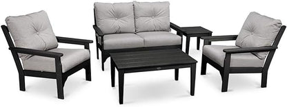 Vineyard 5-Piece Deep Seating Set (Mahogany/Sesame)