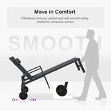 PURPLE LEAF Patio Lounge Chair Set of 3 Outdoor Chaise Lounger Aluminum Frame with Armrest Side Table and Wheels for - Photo 7