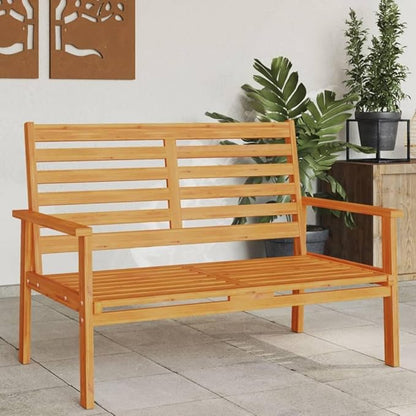 Garden Sofa Bench Natural Wood Solid Acacia Wood Medium Durable Outdoor Seating for Two, Breathable Design for Comfort, Spacious Patio Furniture with Oiled Finish for Easy