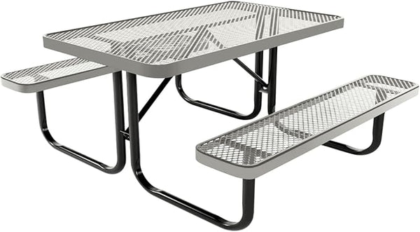 COATEDOUTDOORFURNITURE Heavy-Duty Portable Outdoor Kids Table, Expanded Metal Kids Picnic Table - Photo 1