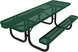 Coated Outdoor Furniture Heavy-Duty Portable ADA-Compliant Outdoor Picnic Table - Photo 1