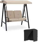 AECOJOY 2-Seat Outdoor Patio Swing Chair with Cover, Porch Swings Chairs for Adult - Photo 1