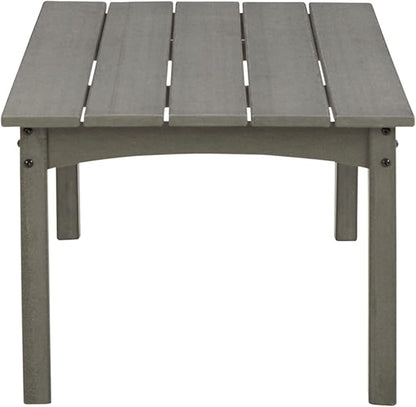 Signature Design by Ashley Visola Outdoor HDPE Patio Cocktail Table, Gray