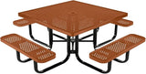 COATEDOUTDOORFURNITURE Heavy-Duty Portable Outdoor Kids Table with Umbrella Hole, Punched Steel Kids Picnic Table - Photo 1