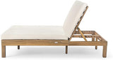 SOFTSEA Patio Double Chaise Lounge with 5-Position Adjustable Backrest, Outdoor Chaise Lounge with Cushions for 2 People - Photo 7