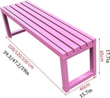 Metal Garden Bench, Outdoor Benches Weatherproof, 2-3 Person Park Patio Bench, Front Porch Backless Seat Chair - Photo 2