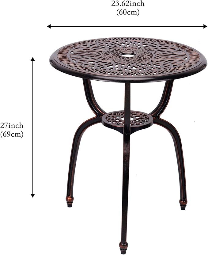 3 Piece Bistro Set, Outdoor Patio Set - Photo 4